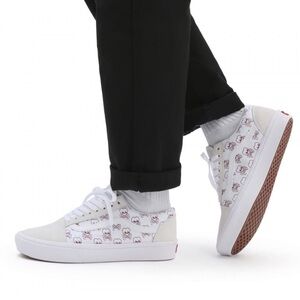 Vans White Sneakers with Fun Print